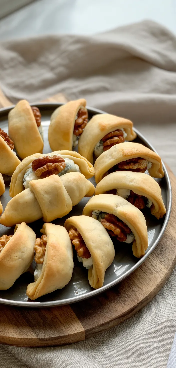2. Blue Cheese Walnut Crescents