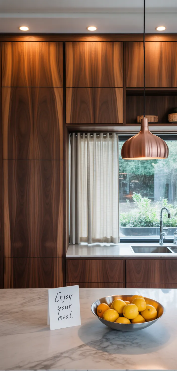 2. Walnut Slab Cabinets