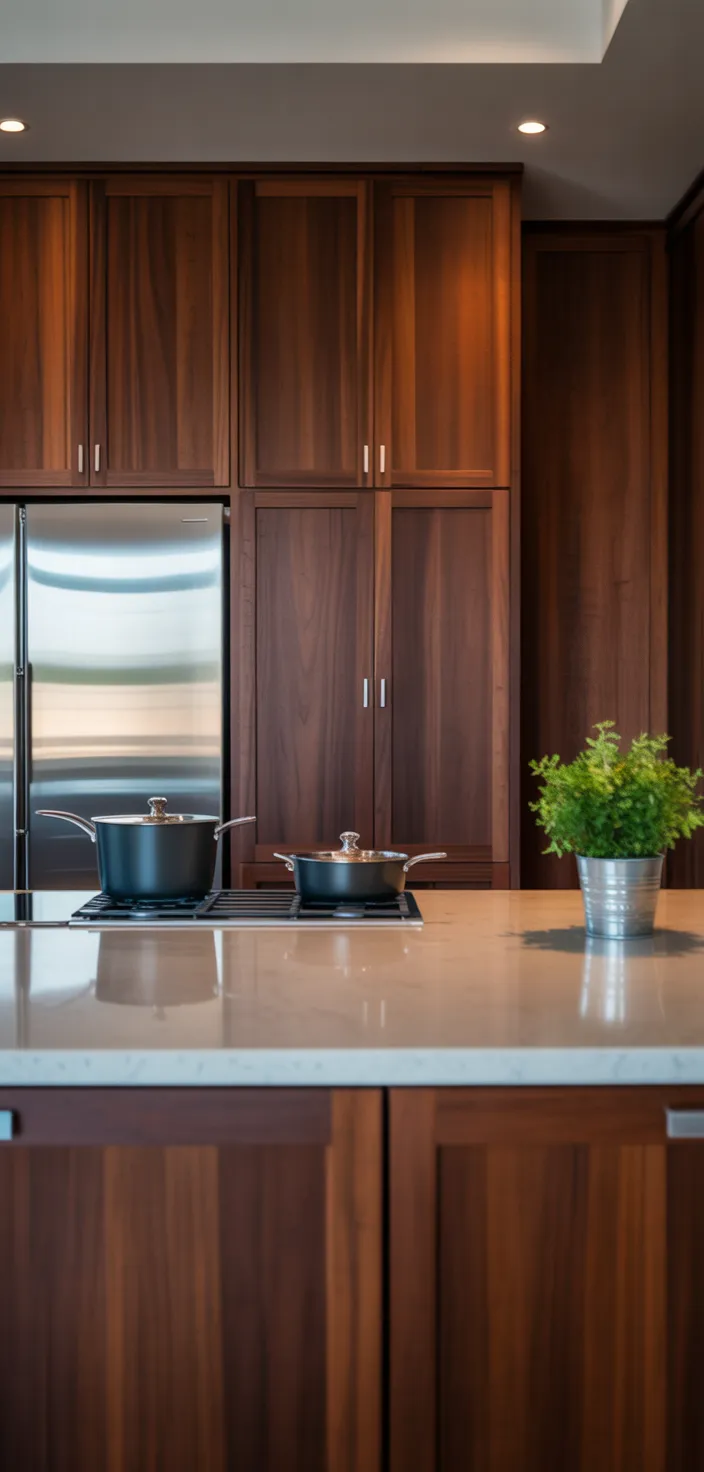 21. Santos Mahogany Sleek Cabinets