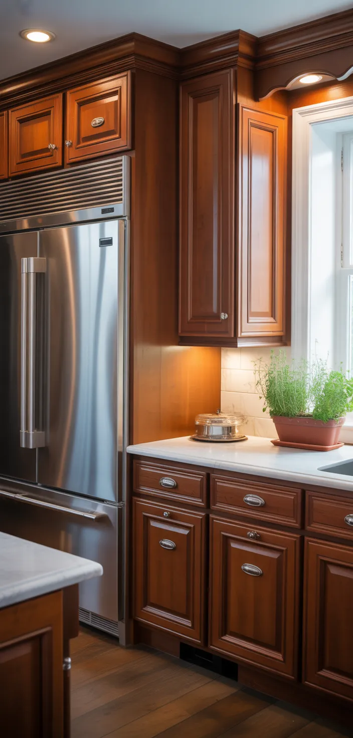 4. Cherry Raised Panel Cabinets