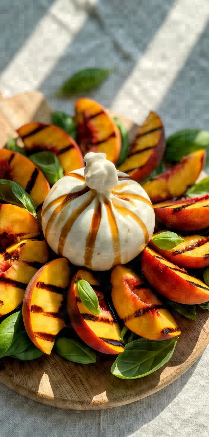 4. Grilled Peach Burrata Salad