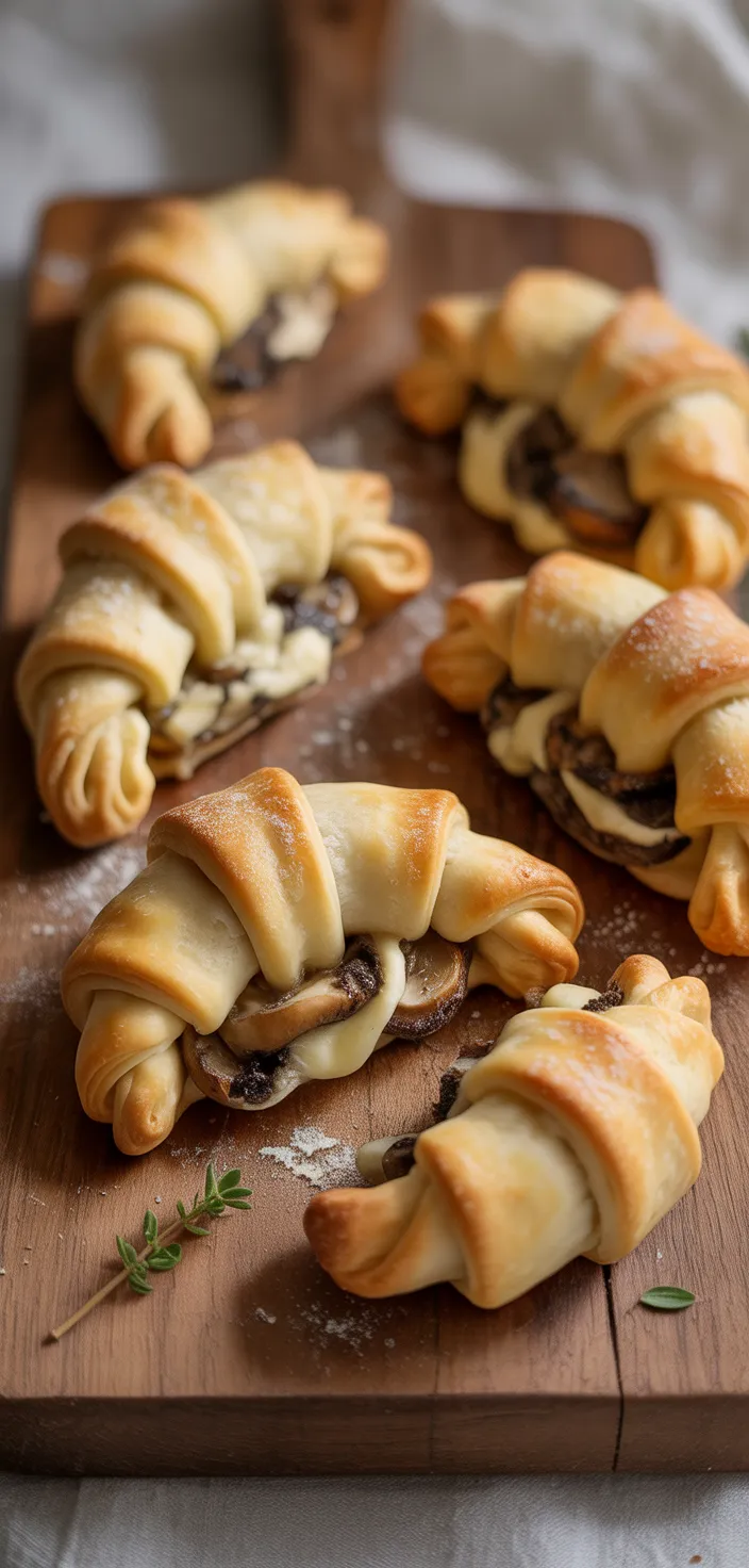 4. Truffle Mushroom Swiss Crescents