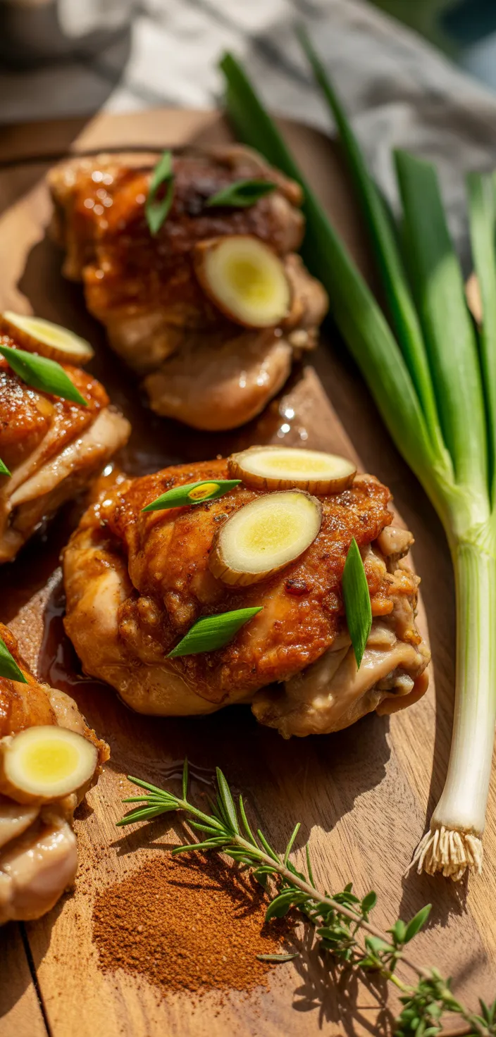 6. Jamaican Allspice Ginger Chicken Thighs