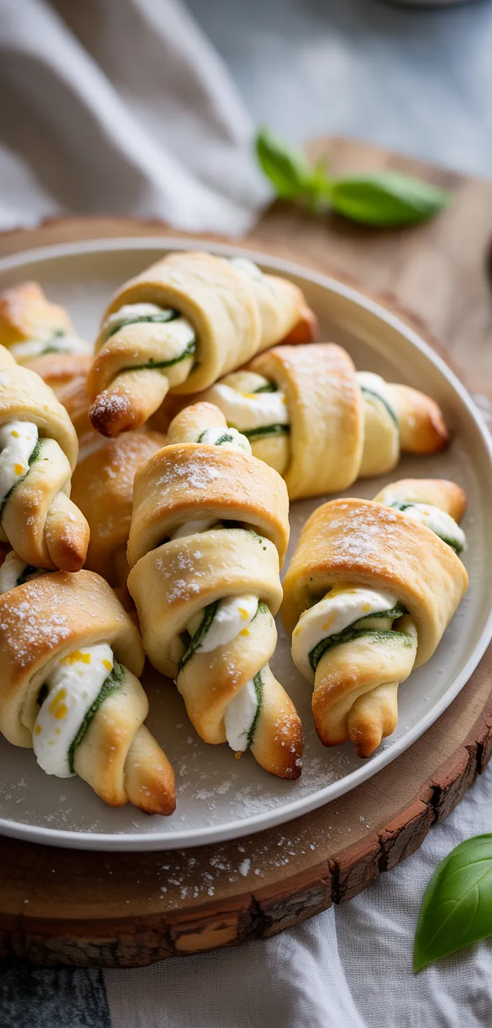 6. Lemon Basil Ricotta Crescents