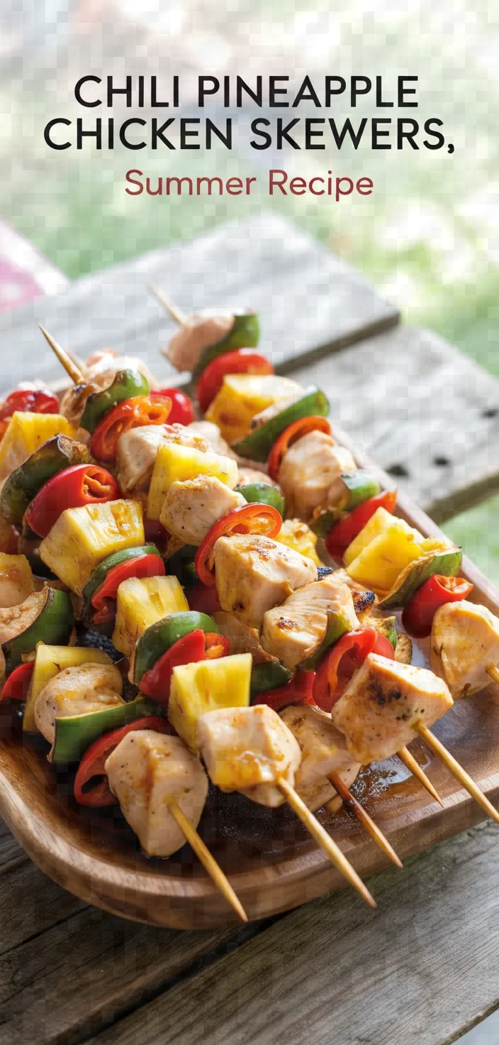7. Chili Pineapple Chicken Skewers