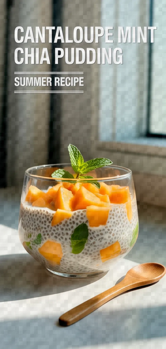 8. Cantaloupe Mint Chia Pudding