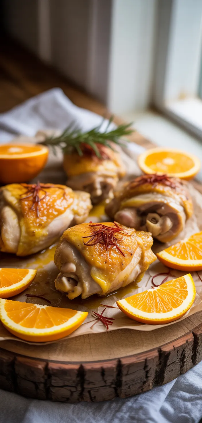 9. Persian Saffron Citrus Chicken Thighs