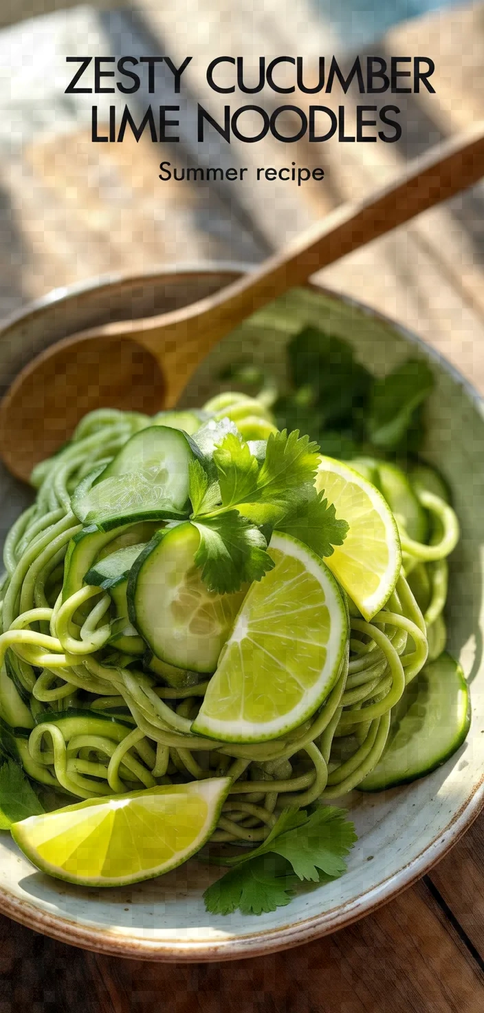 9. Zesty Cucumber Lime Noodles