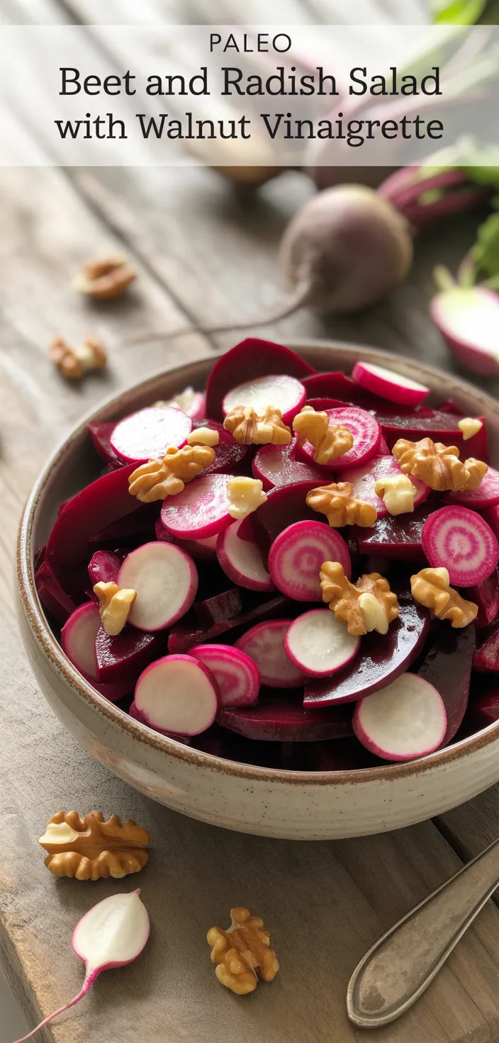 Beet and Radish Salad with Walnut Vinaigrette
