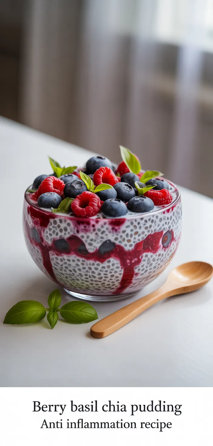 Berry Basil Chia Pudding