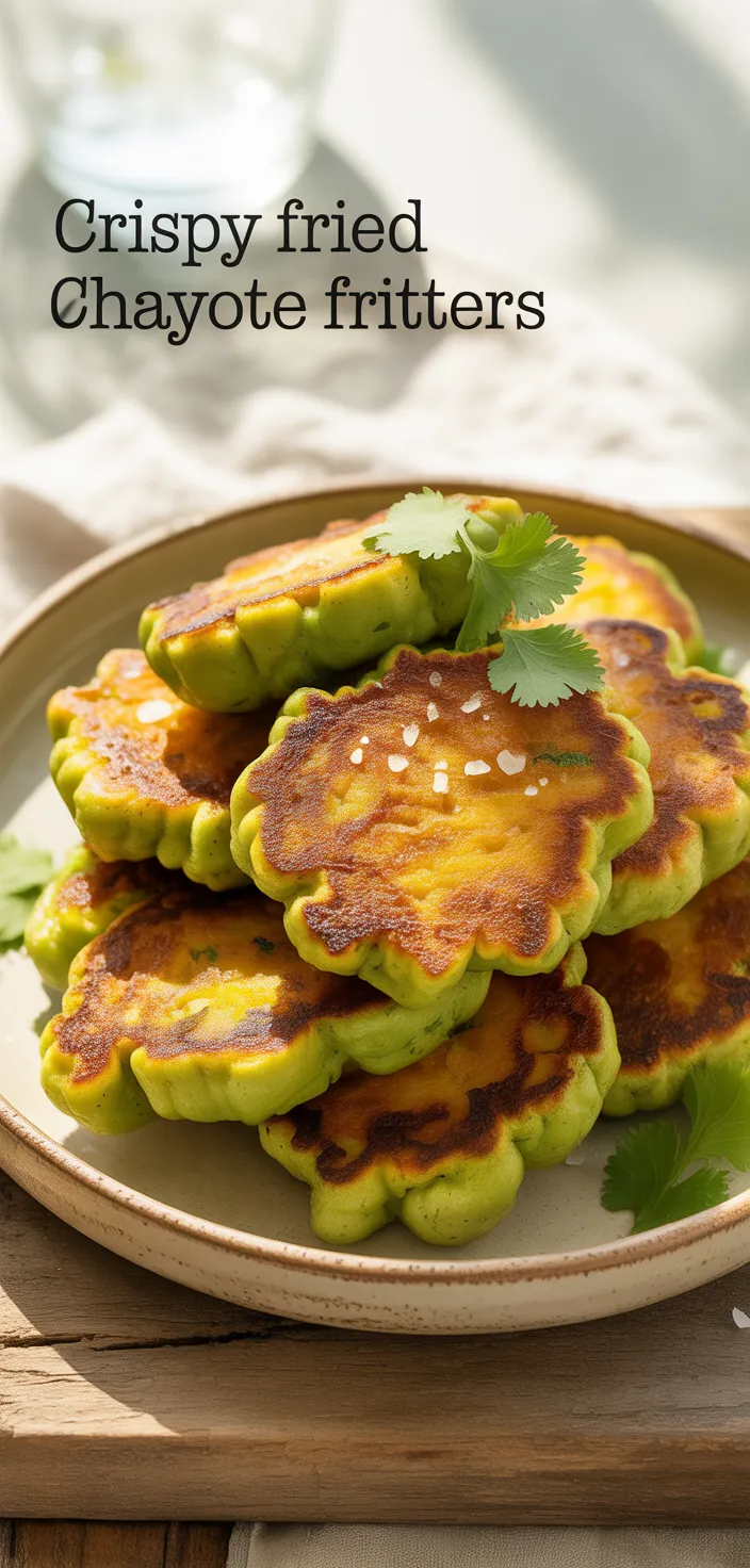 Crispy Fried Chayote Fritters