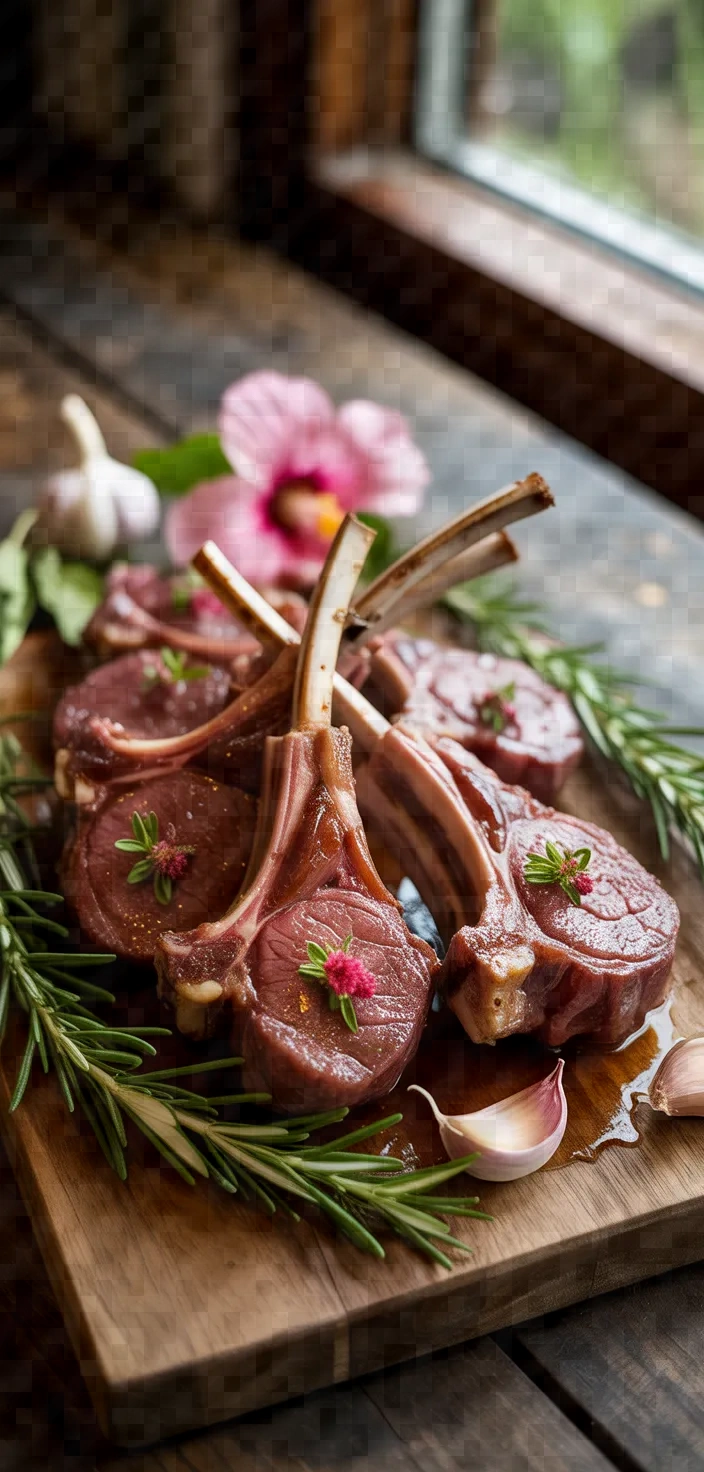 Garlic & Hibiscus Braised Lamb Chops