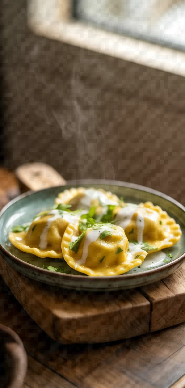 Lemongrass Coconut Paneer Ravioli
