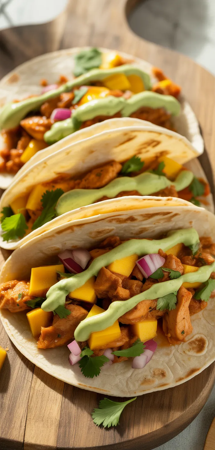Mango Chutney Chicken Tacos