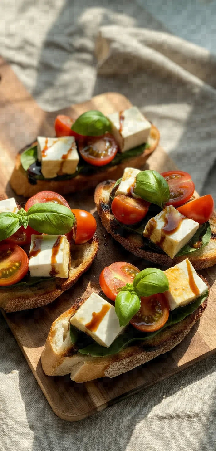 Paneer Caprese Bruschetta