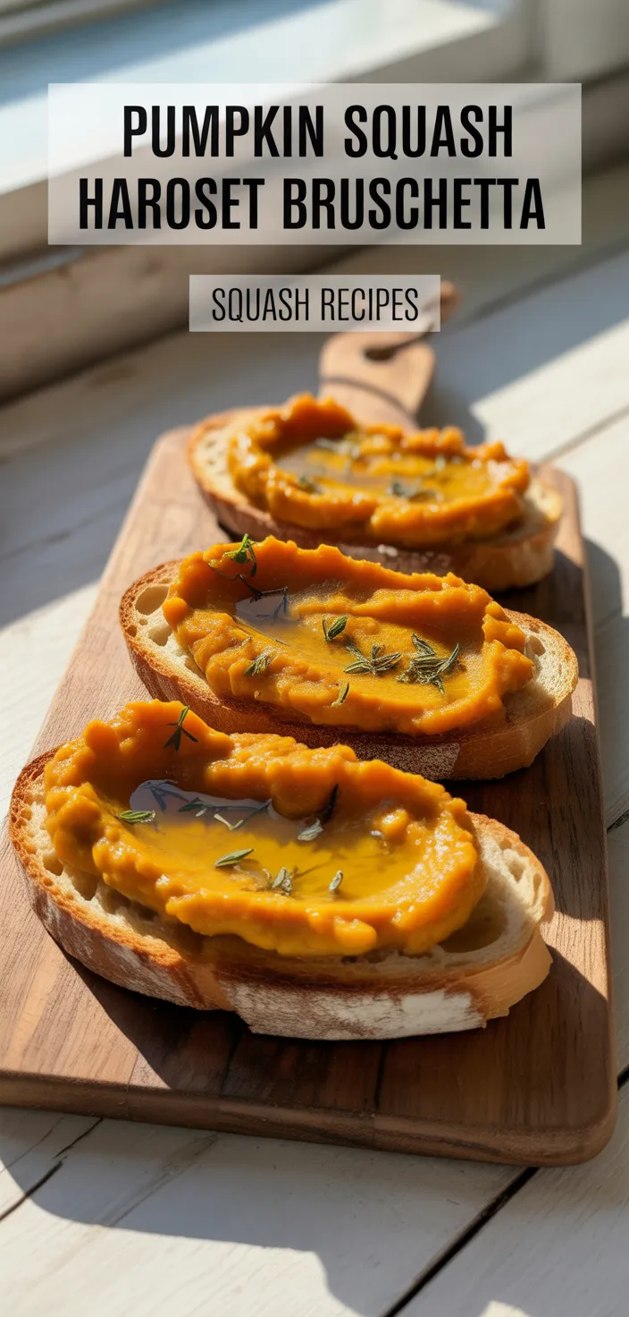 Pumpkin Squash Haroset Bruschetta