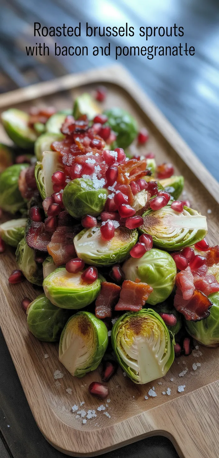 Roasted Brussels Sprouts with Bacon and Pomegranate