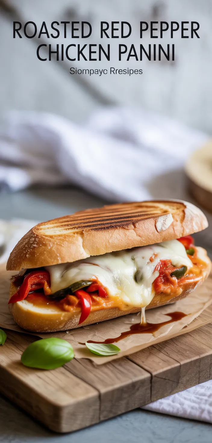 Roasted Red Pepper Chicken Panini