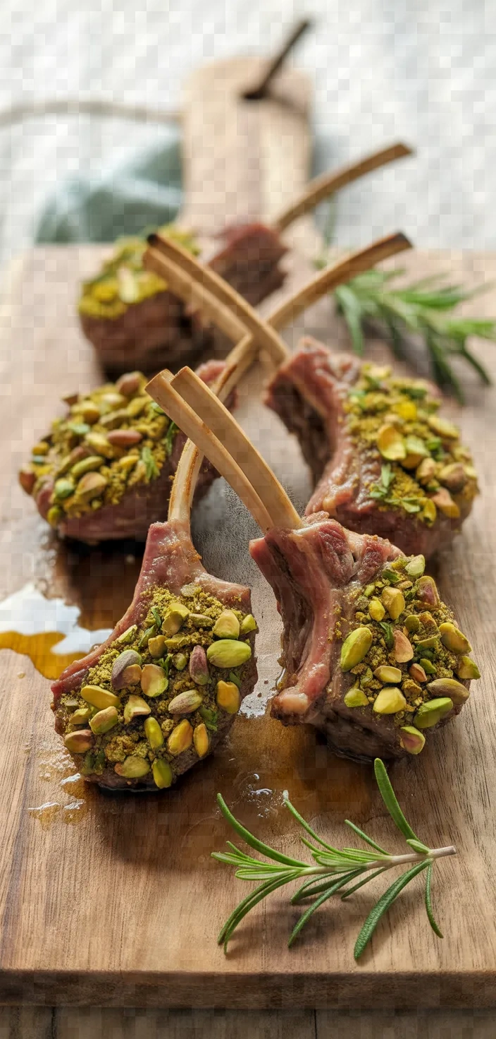 Saffron & Pistachio Crusted Lamb Chops