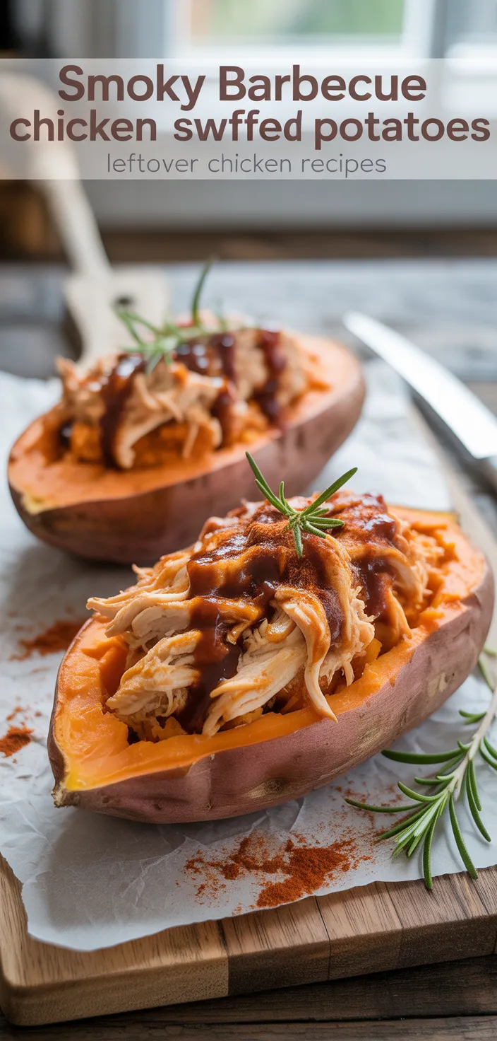 Smoky Barbecue Chicken Stuffed Sweet Potatoes