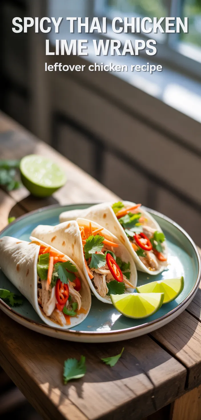 Spicy Thai Chicken Lime Wraps