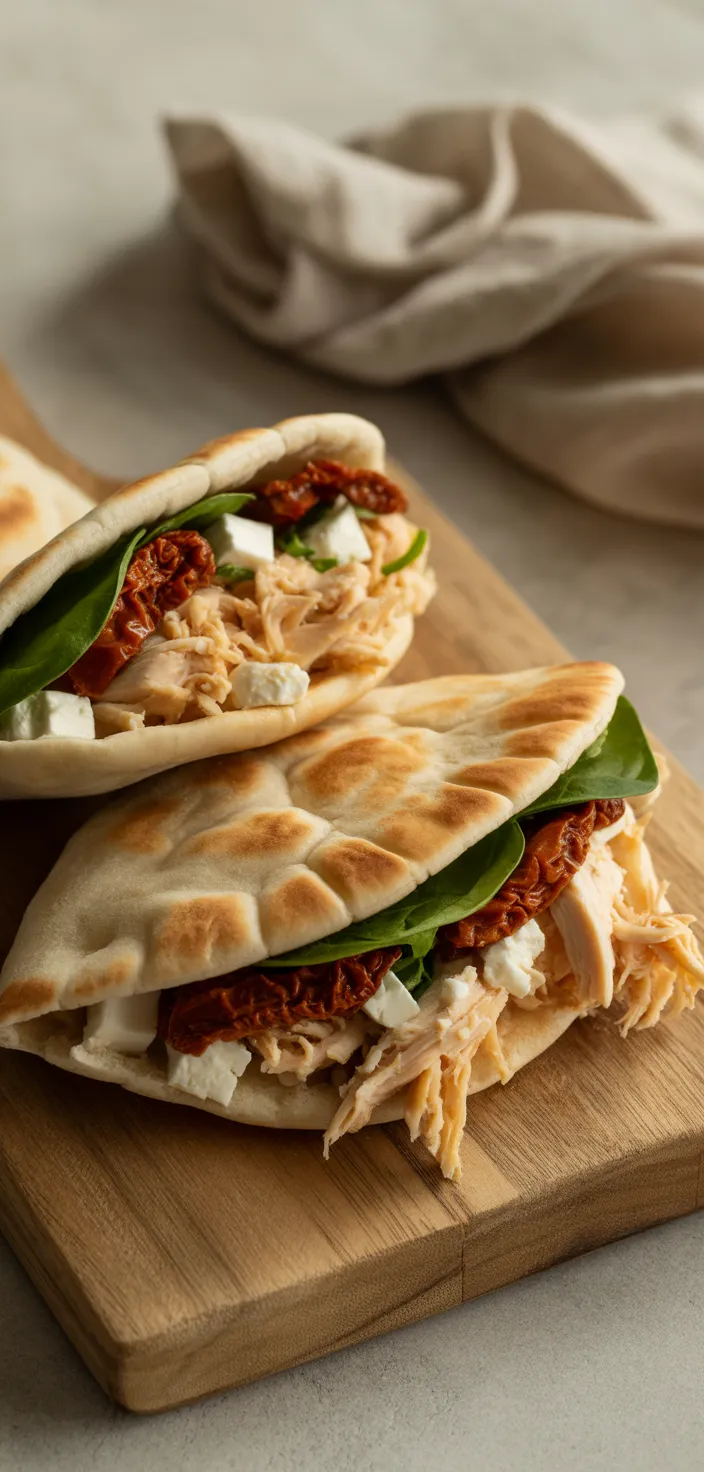 Sun-Dried Tomato Chicken Pita Pockets