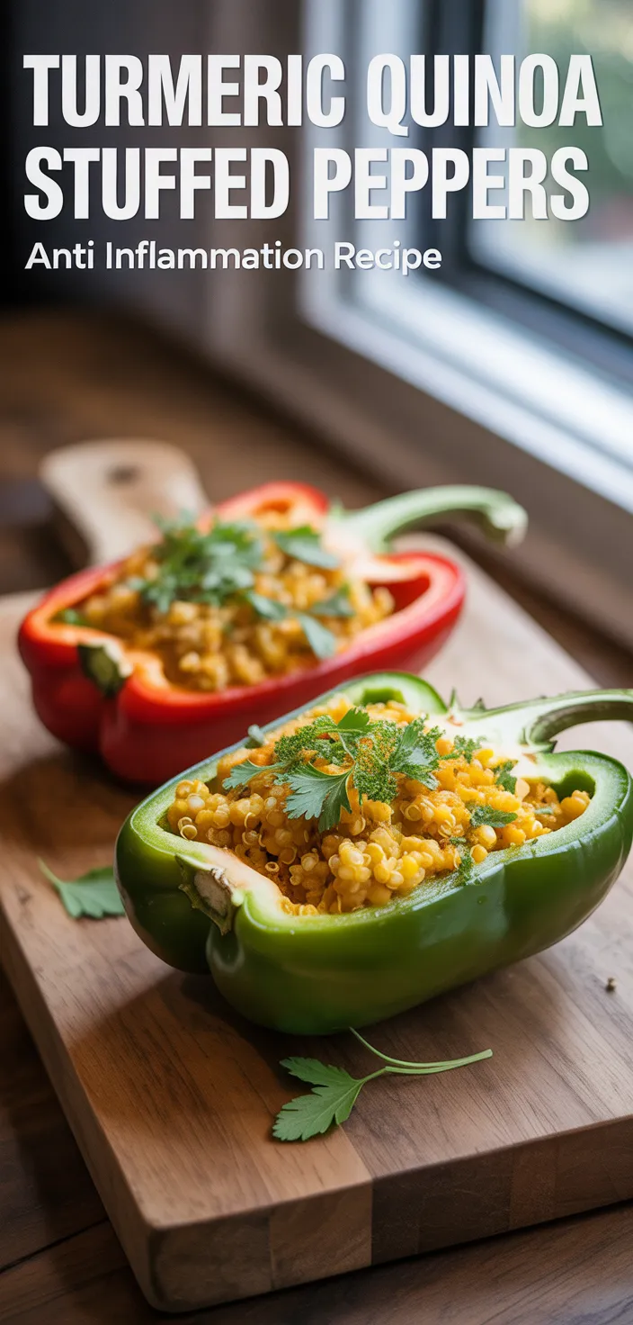Turmeric Quinoa Stuffed Peppers