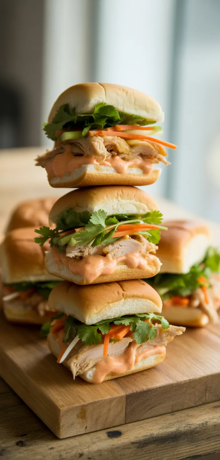 Vietnamese Chicken Banh Mi Sliders