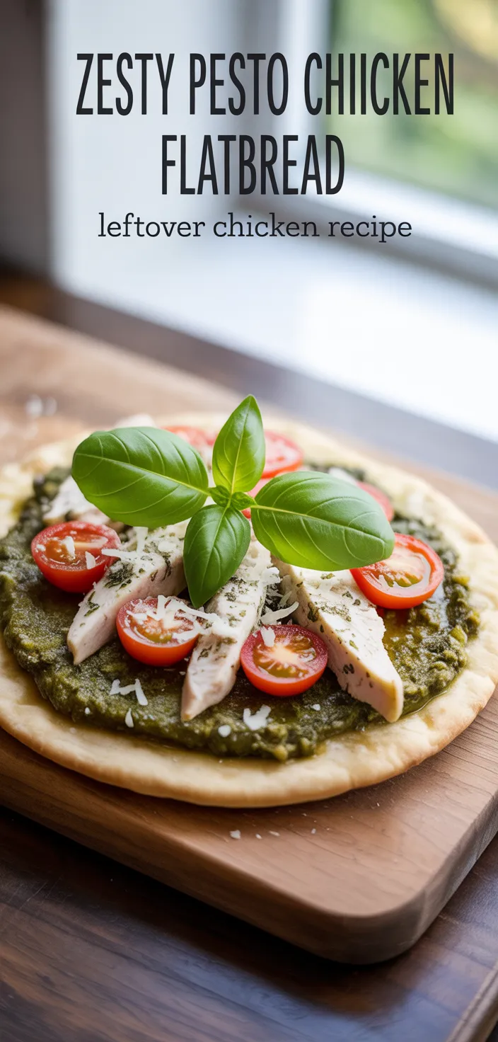 Zesty Pesto Chicken Flatbread