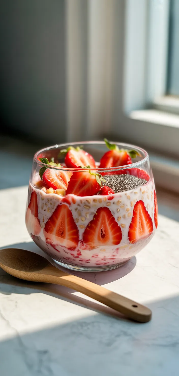 1. Strawberry Sunrise Overnight Oats