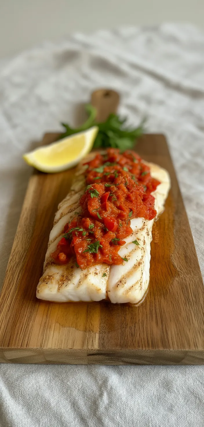 10. Roasted Red Pepper Coulis Mahi Mahi