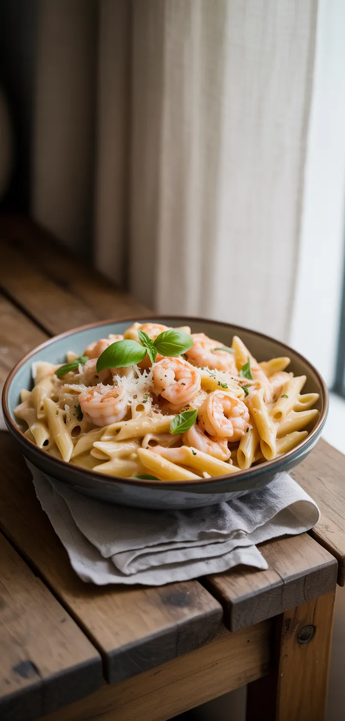 10. Shrimp Creamy Pasta Bliss