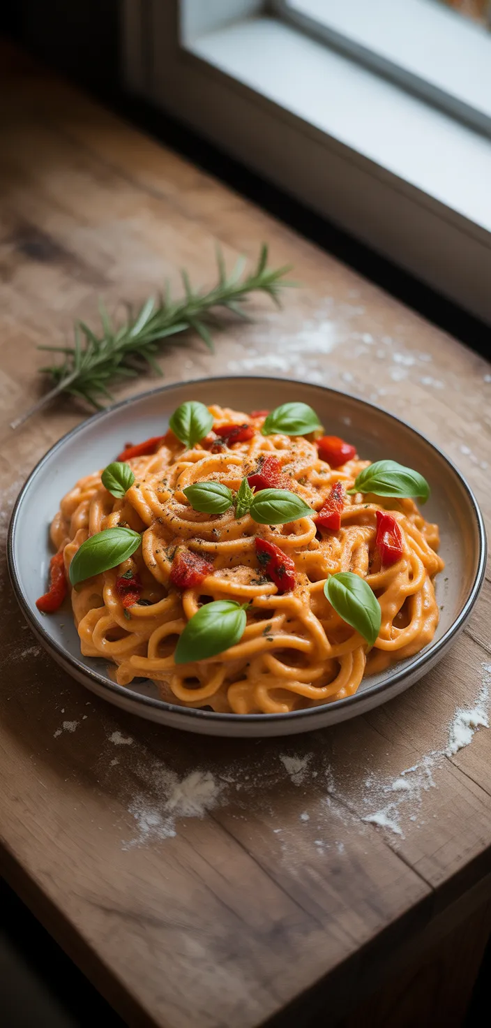 11. Roasted Red Pepper Creamy Pasta Charm