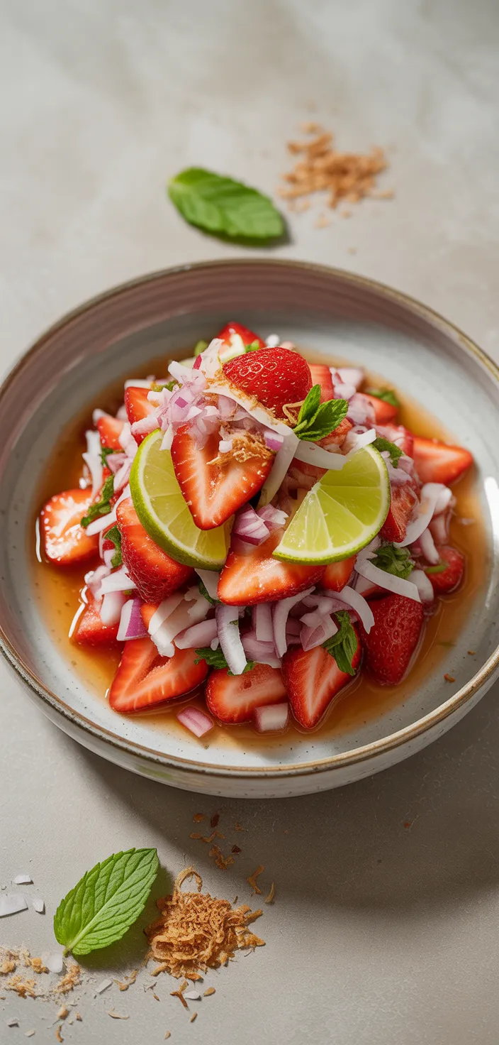11. Tropical Strawberry Coconut Ceviche