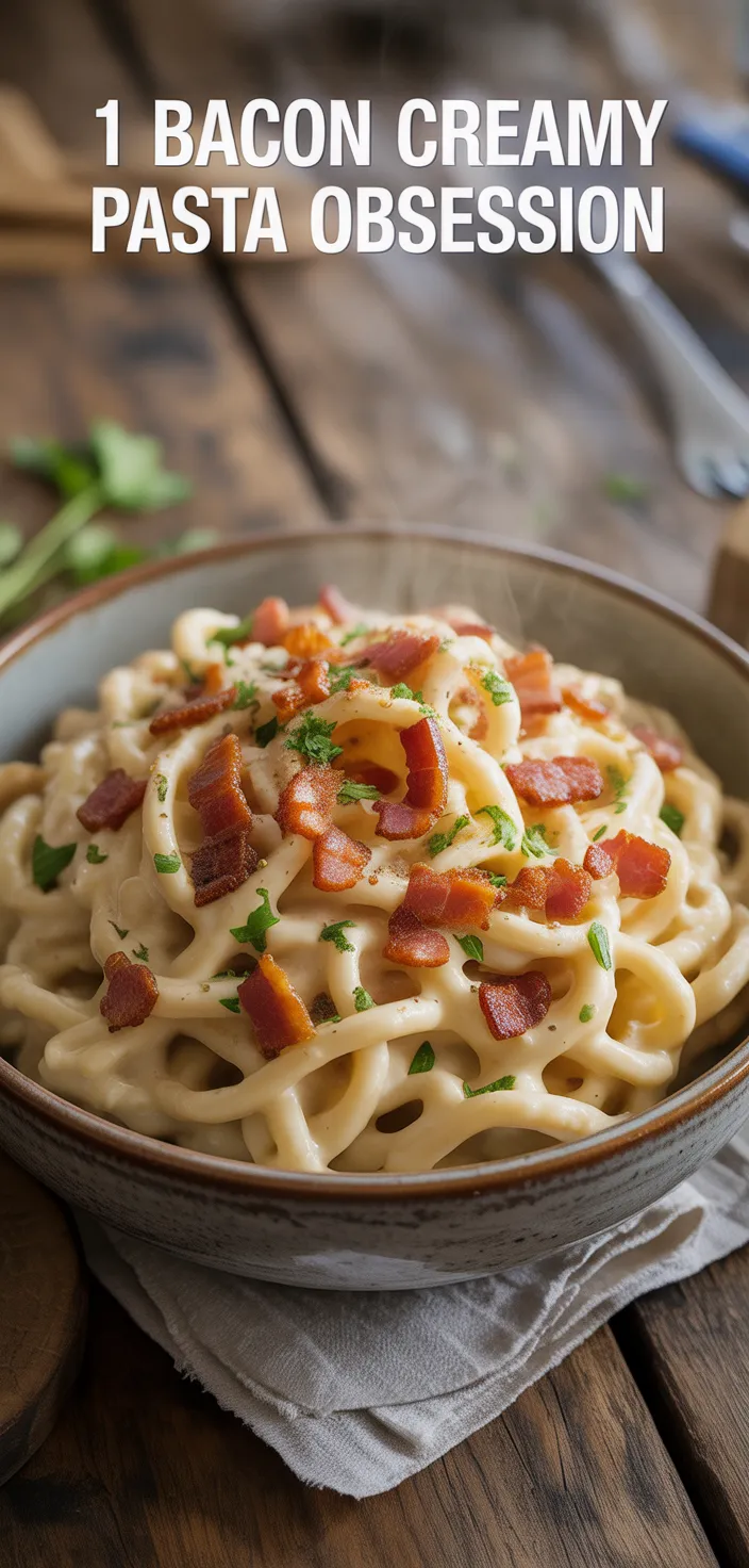 12. Bacon Creamy Pasta Obsession