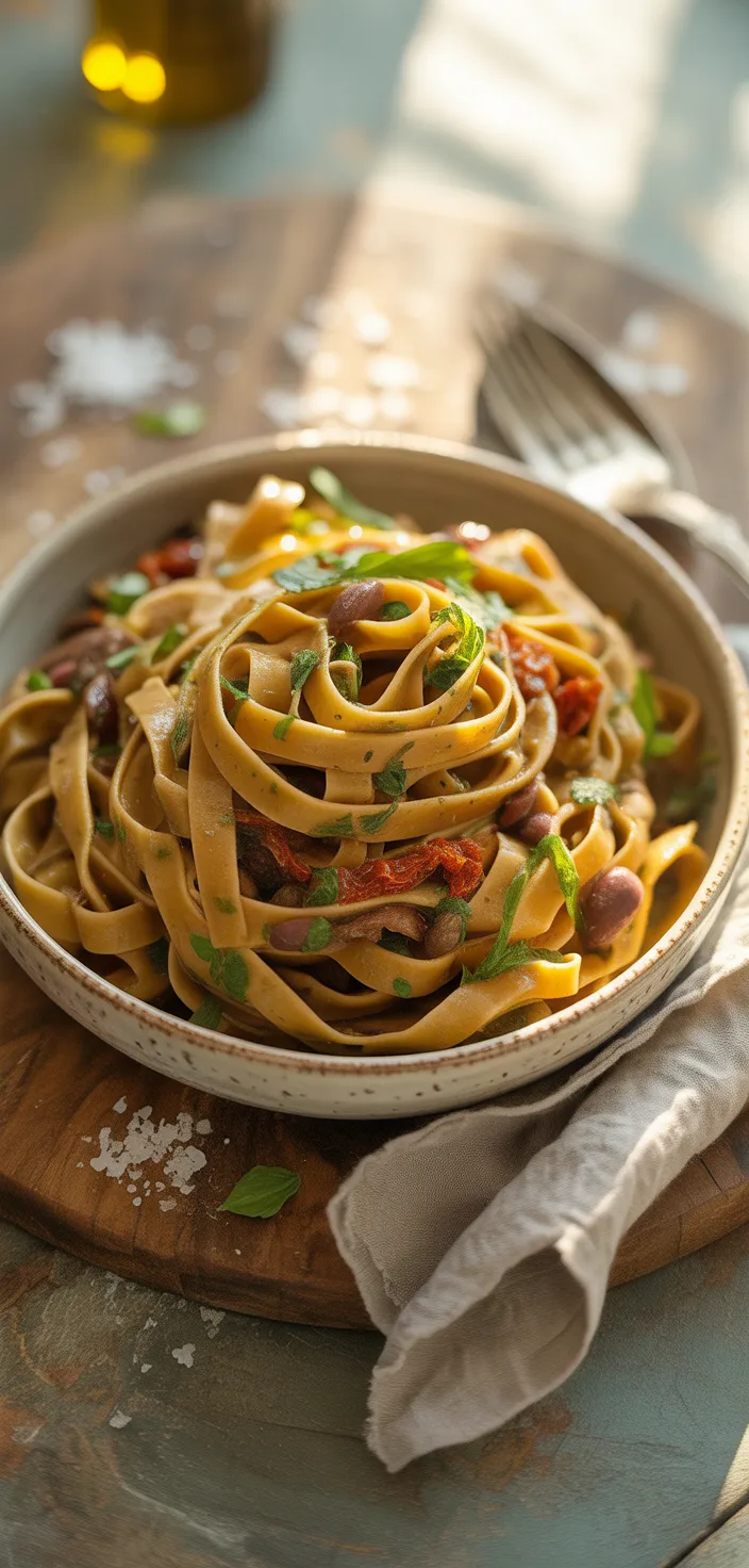 13. Mediterranean Lentil Tagliatelle