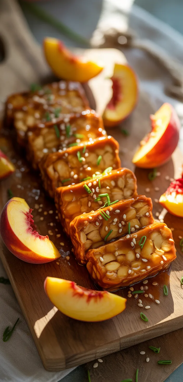 14. Peach Miso Glazed Tempeh