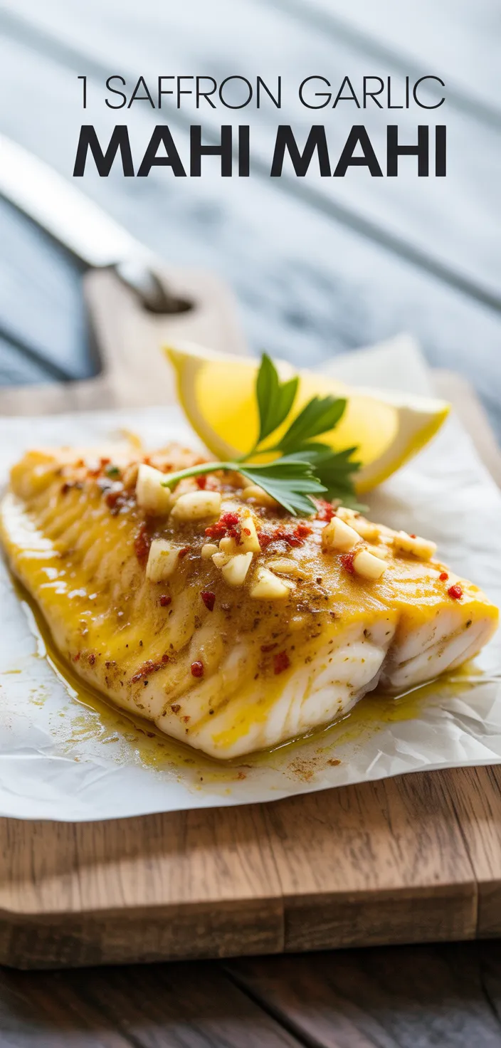 14. Saffron Garlic Mahi Mahi