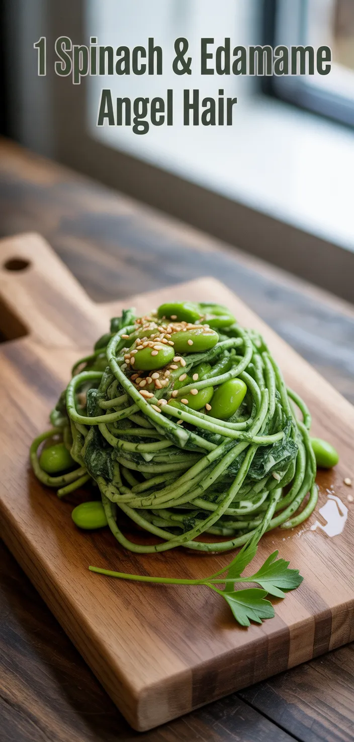 14. Spinach & Edamame Angel Hair