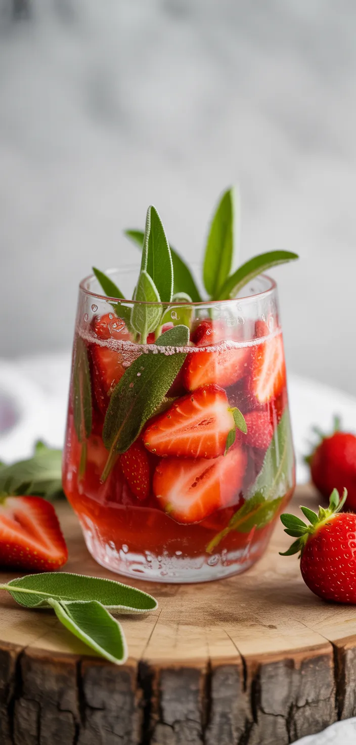 2. Sparkling Strawberry Sage Elixir