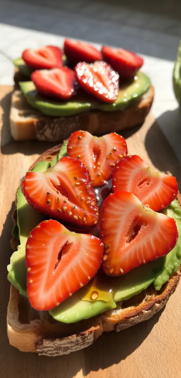 3. Fiery Strawberry Avocado Toast