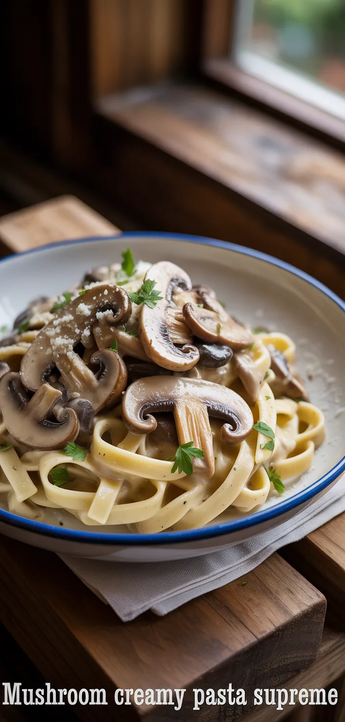 3. Mushroom Creamy Pasta Supreme