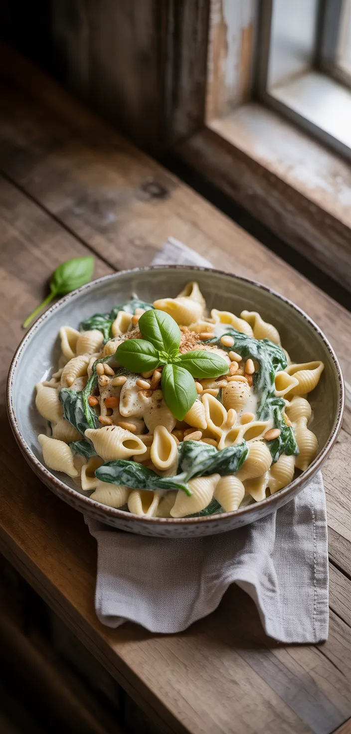 4. Spinach Creamy Pasta Medley