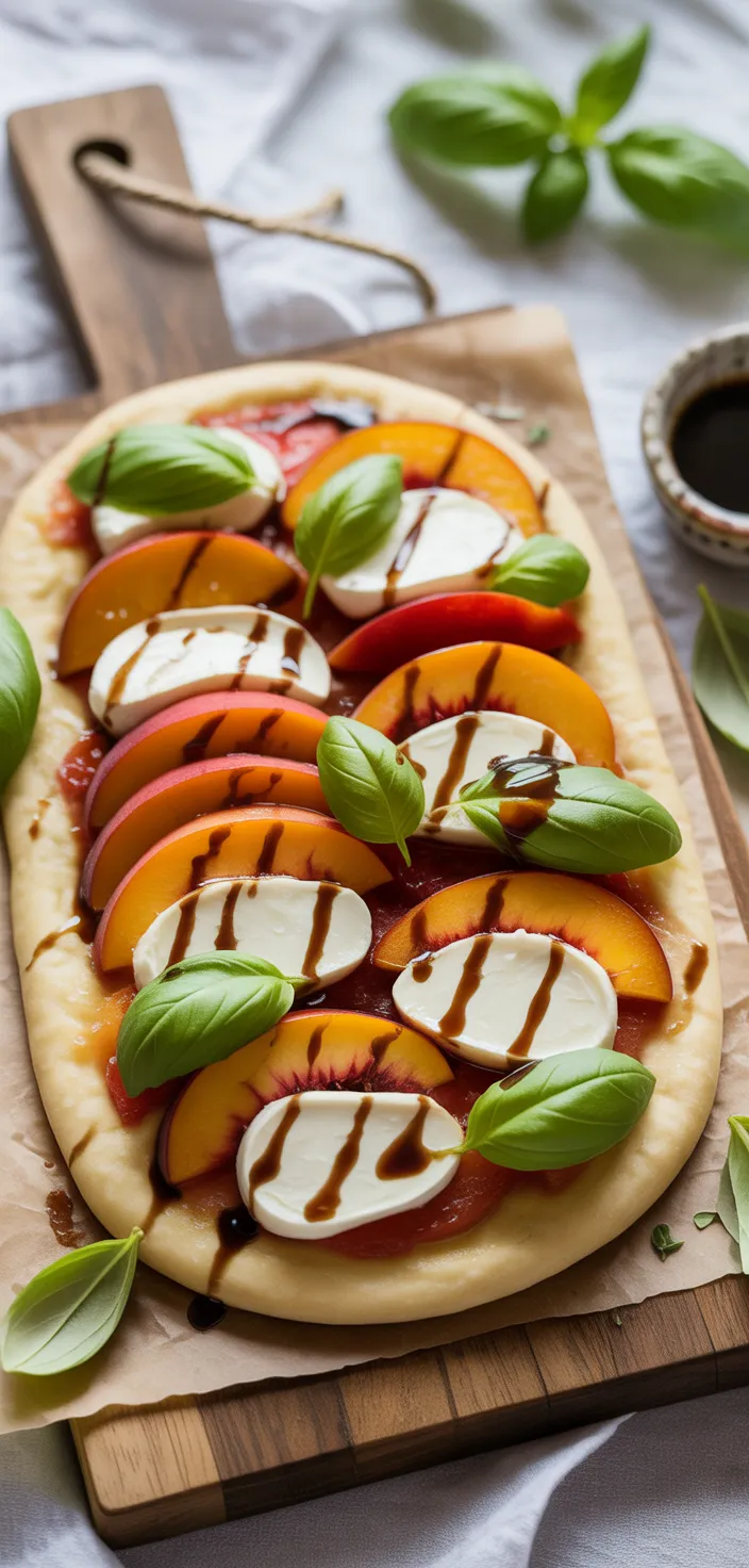 5. Peach Caprese Flatbread