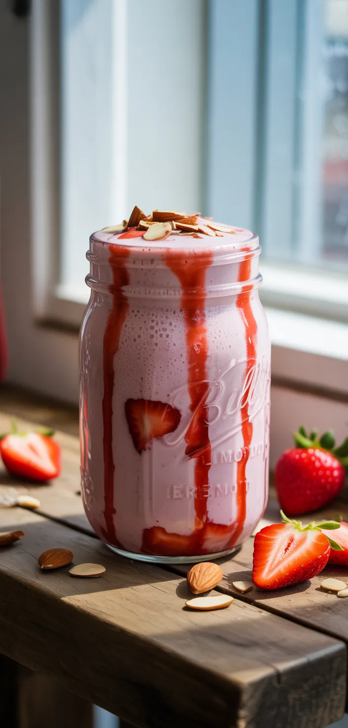 6. Strawberry Almond Bliss Shake