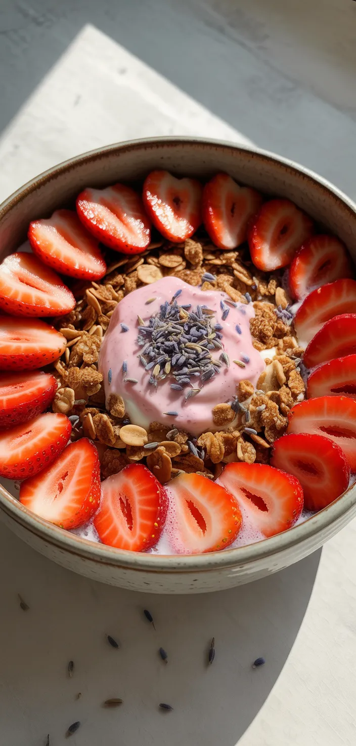 7. Lavender-Infused Strawberry Energy Bowl