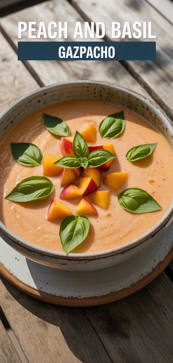 7. Peach and Basil Gazpacho