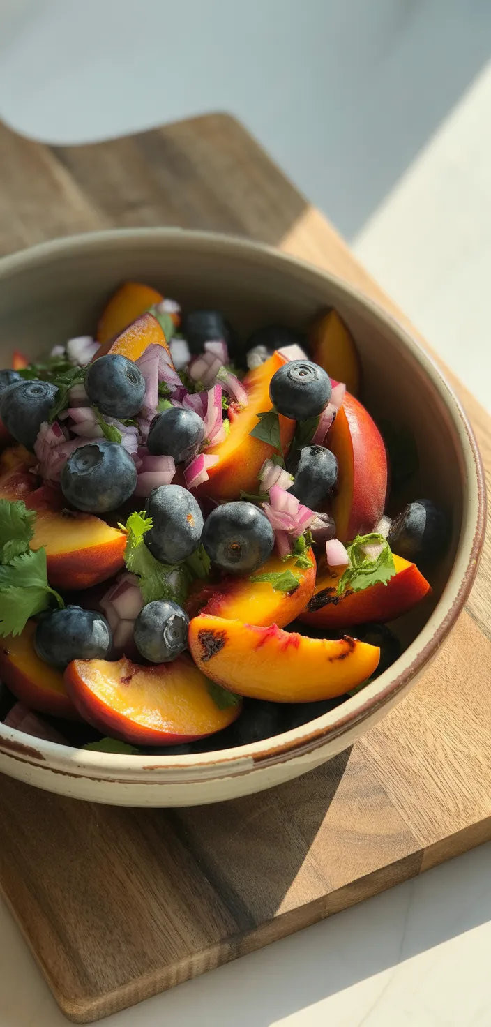 8. Charred Peach and Blueberry Salsa
