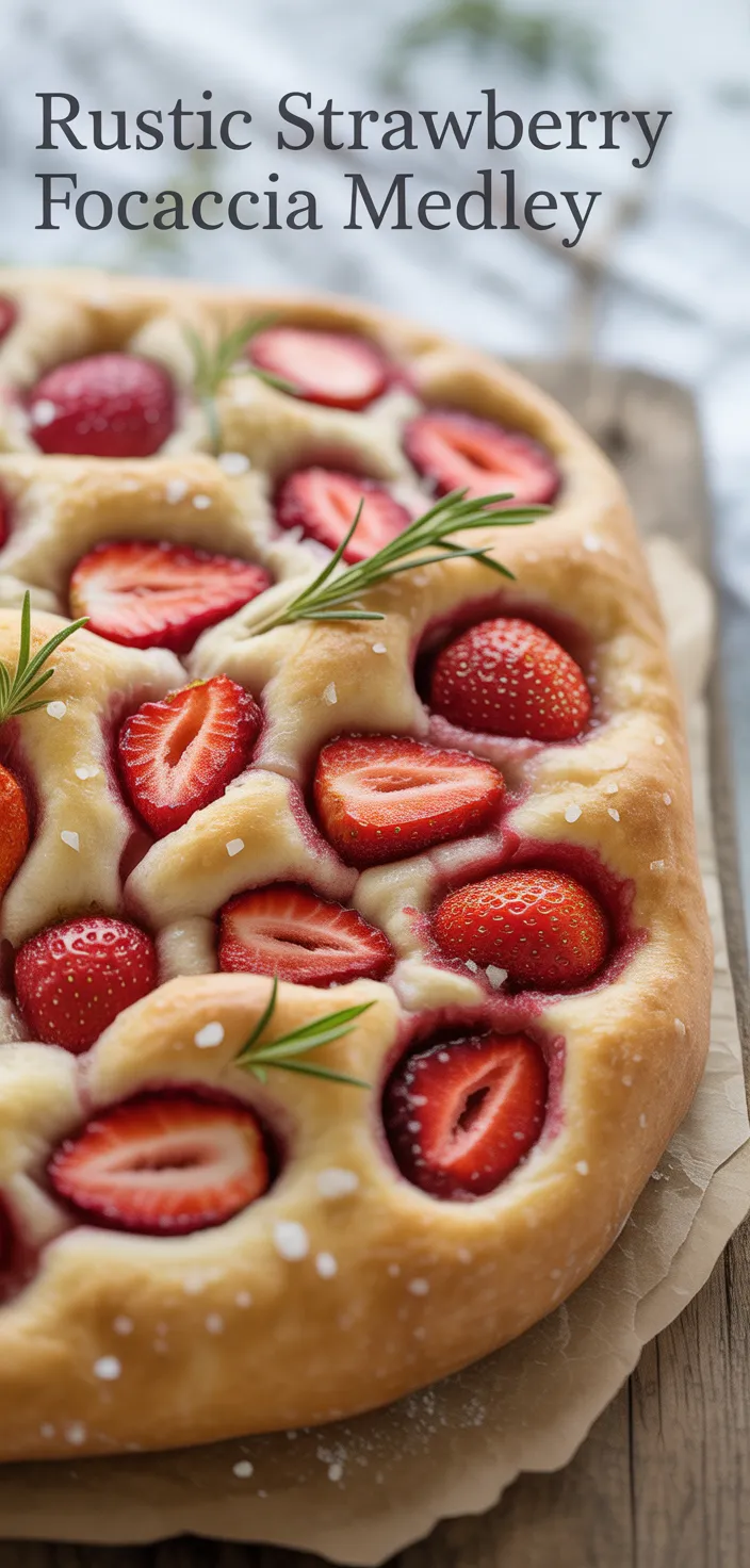 8. Rustic Strawberry Focaccia Medley