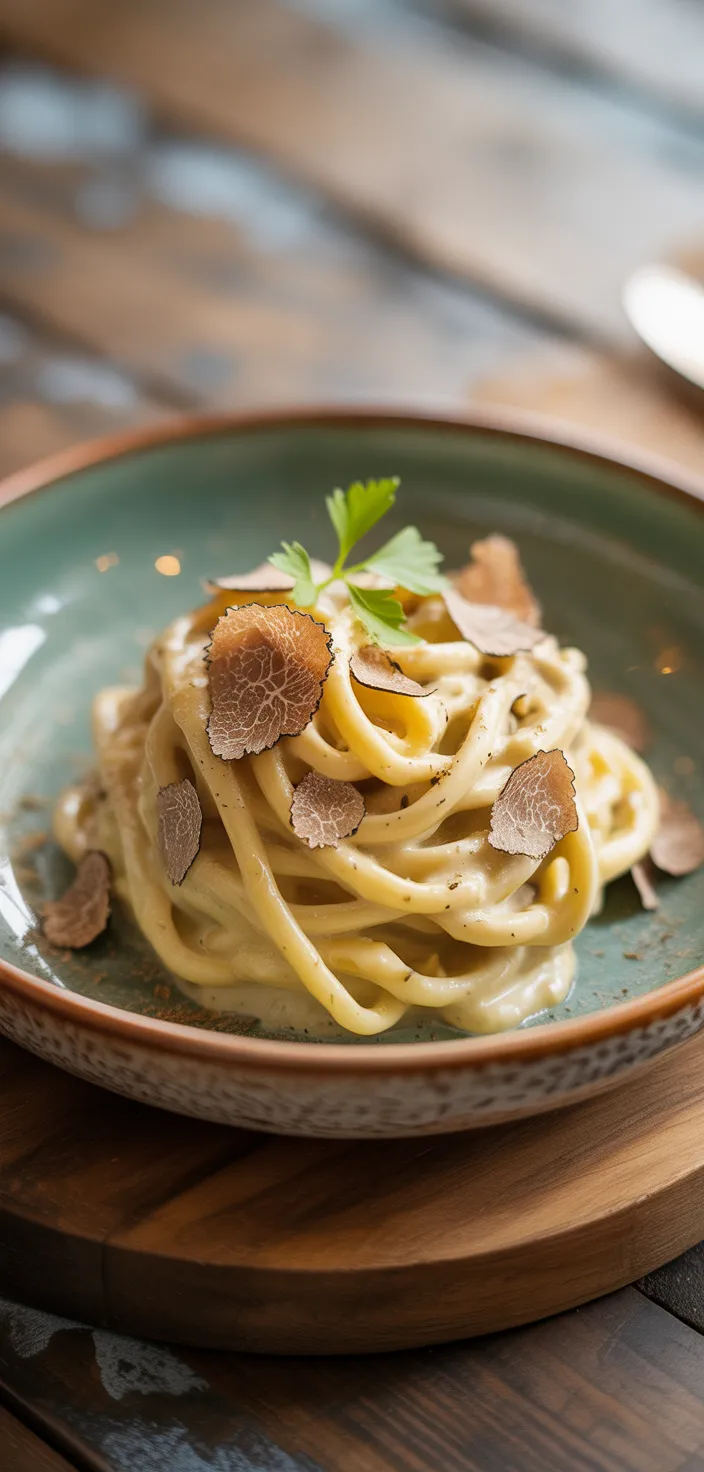 8. Truffle Creamy Pasta Elegance
